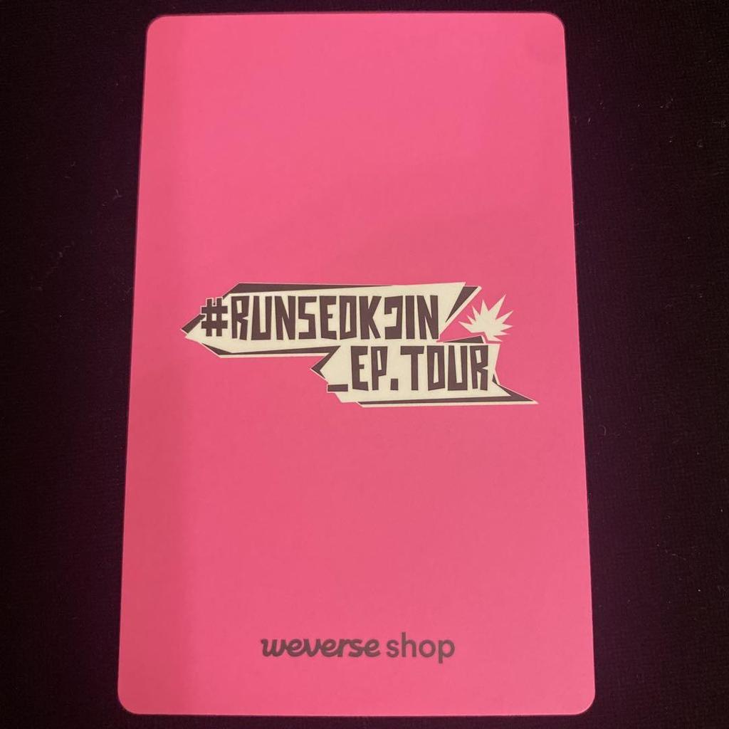 [USED] RUNSEOK_IN EP.TOUR BTS JIN Venue-exclusive bonus trading card