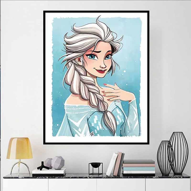 Disney Diamond Painting Elsa Princess Illustration Mosaic Art DIY Cross Stitch Embroidery Set Full Diamond Home Decor Gift