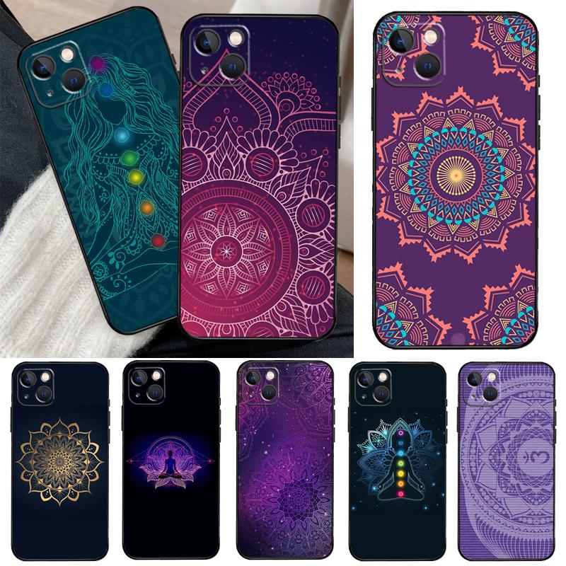 Mandala Chakra Yoga Phone Case For Samsung Galaxy S25 Ultra S20 S21 S22 S23 S24 Ultra S9 S10 Plus S24 FE Cover
