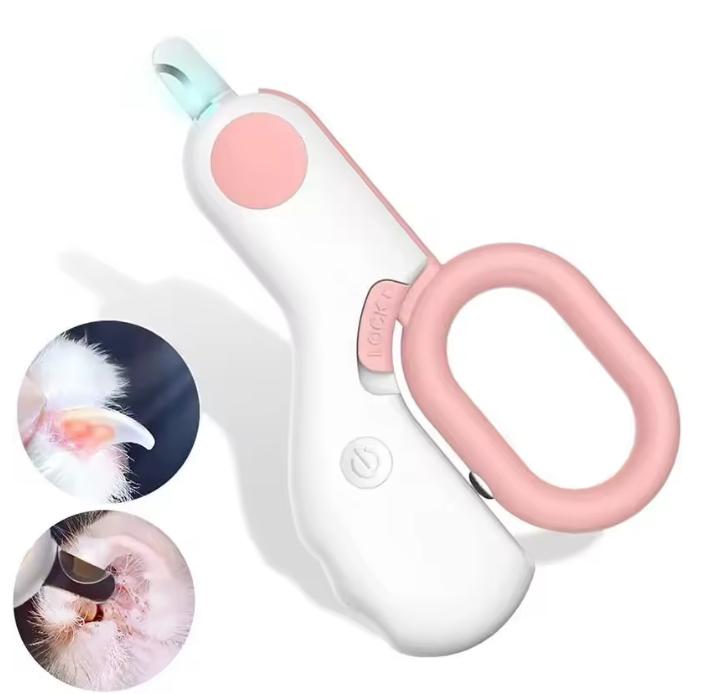 LED Light Cat Dog Nail Clipper Cutter Professional Pet Claw Trimmer with Safety Lock Puppy Kitten Animals Care Grooming Tool