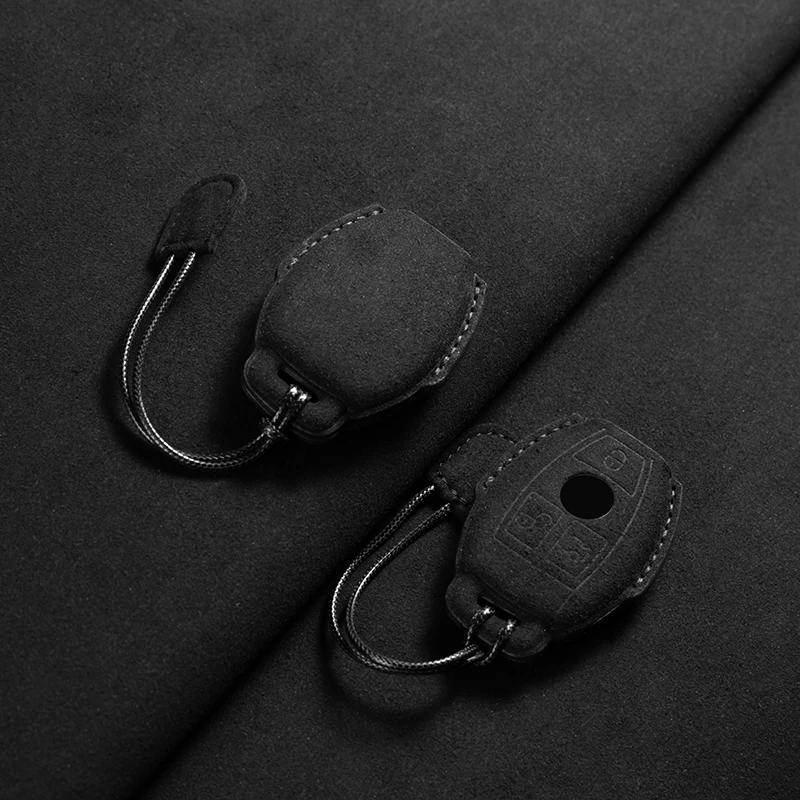 Leather Car Samrt Key Fob Case Cover For Mercedes Benz A B C E S G Class W204 W205 W212 W213 W176 W177 Glc Cla Amg Accessories