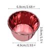 50 Stück Doppelseitige Gerollte Papierbecher Hitzebeständige Gebäck Backen Kuchenbecher für Muffin Kuchen(Rose