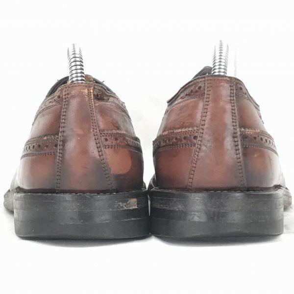 Pre-70s Rare Vintage/Florsheim/Goodyear Welt Long Wingtip Leather Shoes/10C/27.0/Brown/(USED)
