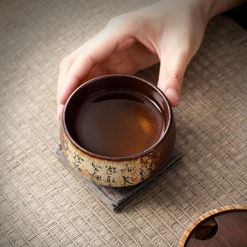 Oryginalna ruda retro mistrz surowa ceramika kubek do herbaty piec renowacja kubek do herbaty duży pojedynczy ceramika gospodarstwo domowe zestaw do herbaty kung fu pojedynczy kubek
