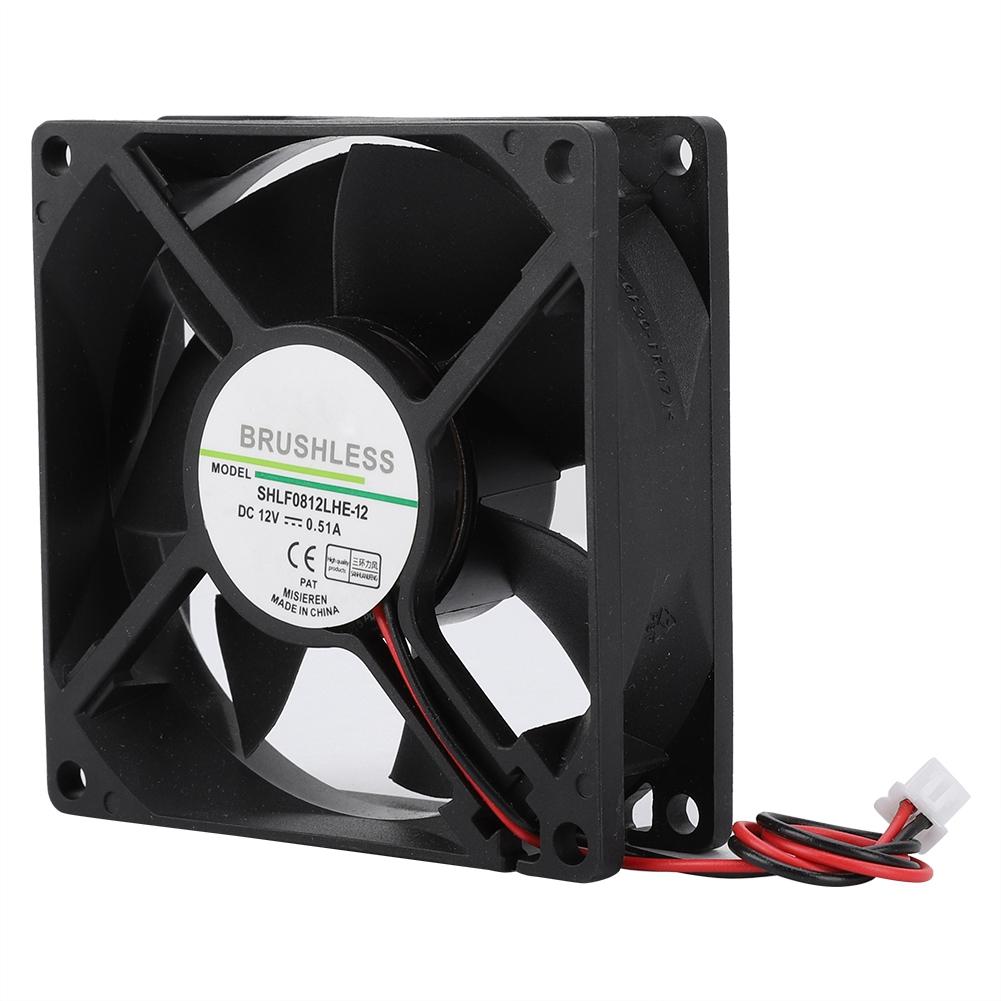 SHLF0812LHE 12 DC12V 0.51A 8CM 2Pin Large Air Volume Cooling Fan Cooler