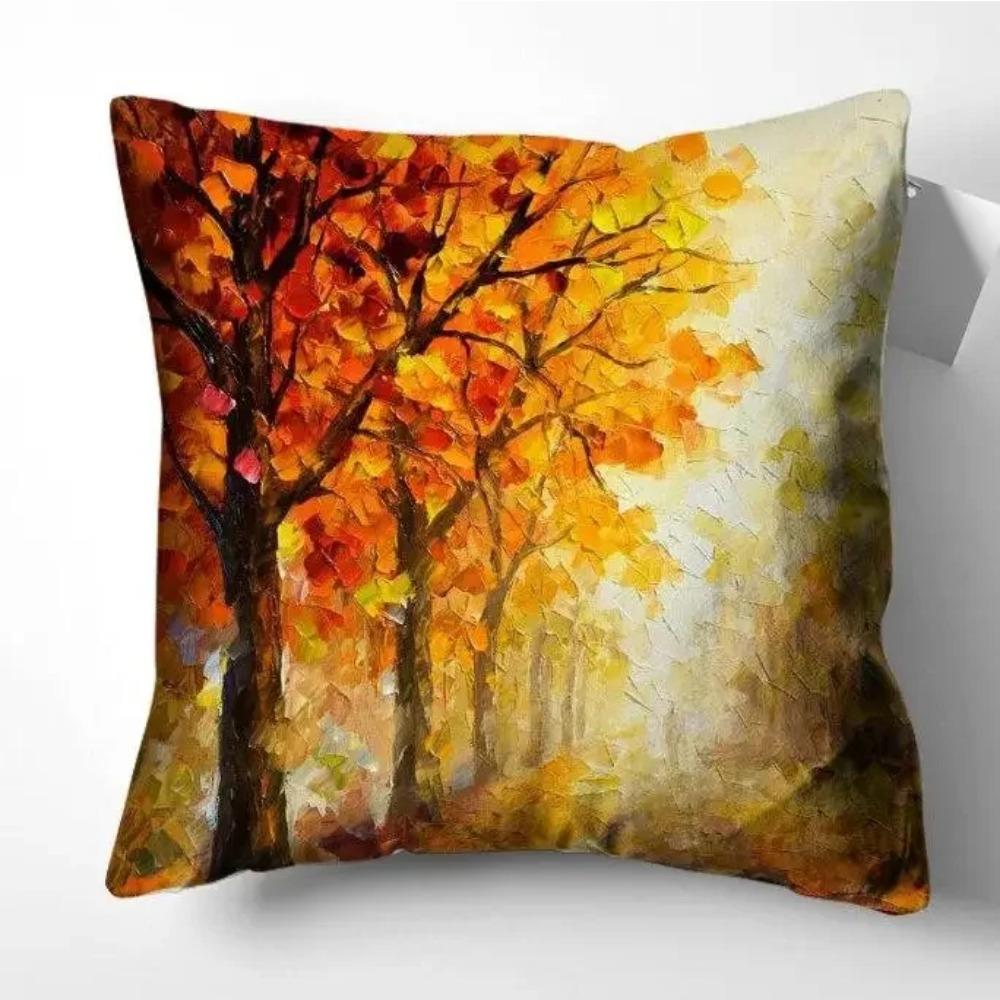 Housses De Coussin Avec Peinture Artistique, Taies D'oreiller, Décoration Pour La Maison, Canapé, Salon