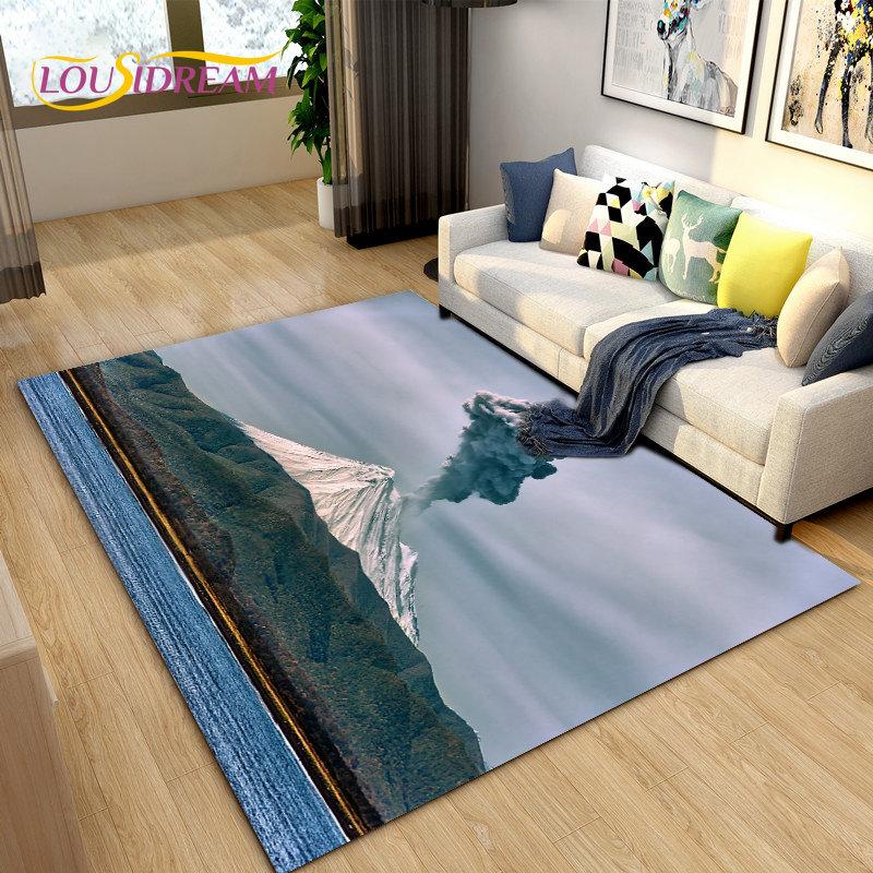 Volcanic Magma Series Area Rug Large,Carpet Rug for Living Room Bedroom Kitchen Doormat Decoration, Kids Play Non-slip Floor Mat