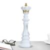 Resin Chess Piece Decor Chess Piece Figurine Chess Statue Tabletop Ornaments King Queen Chess Resin Craft Desk Decor Collectible