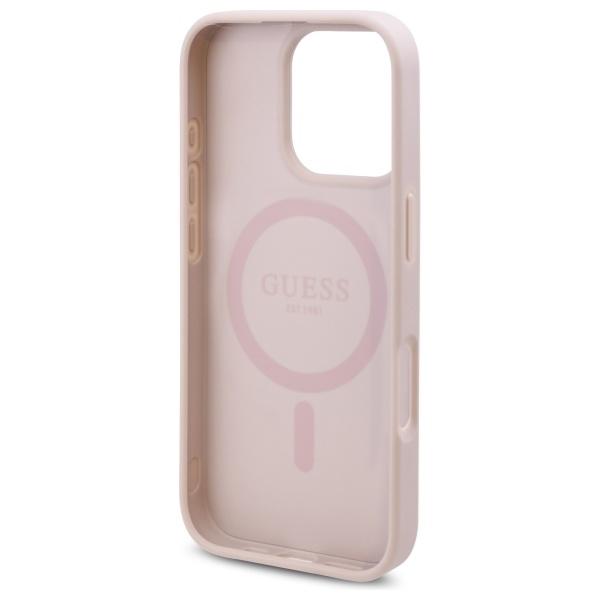 Guess Guhmp16Lp4Ropemcp Iphone 16 Pro    6.3 Różowy/Pink Hardcase 4G Flowers Print Magsafe
