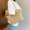 Luxury Design Women Raffia Large Capacity Tote Handbag Summer Beach Vacation   Shoulder Bag