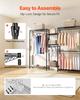 VEVOR Clothing Garment Rack, Heavy Duty Closet Wardrobe, 7 Adjustable Tiers Clothes Racks with Steel Frame