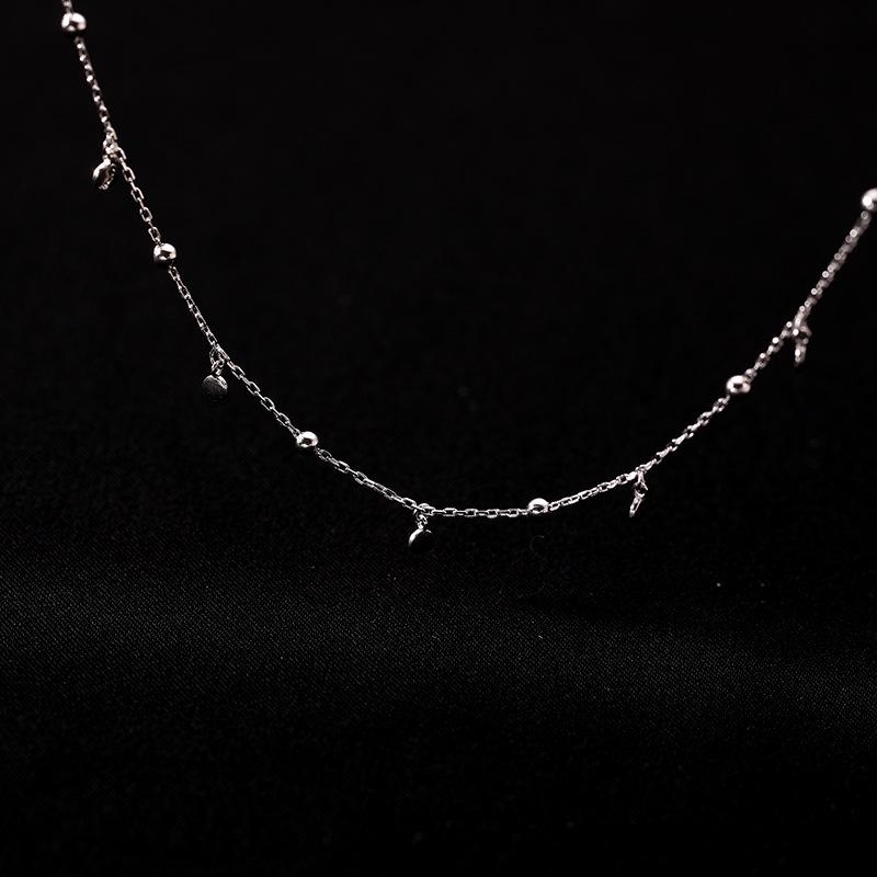 Round Bead Disc Necklace Female Niche Design Sense Fashionable Simple Collarbone Chain