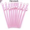 10Pcs Cuticolor Penis Straws Bride Shower Sexy Hen Night Willy Drinking Penis for Bar Bachelorette Party  Novelty Nude Straw
