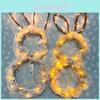 New Colorful Easter Bunny Wreath With Warm Led Lights Perfect For Festive Decor