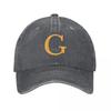 Letter G  Orange Color Baseball Cap Cute Fashion Beach Hat Baseball Cap Golf Wear Golf Women Unisexs
