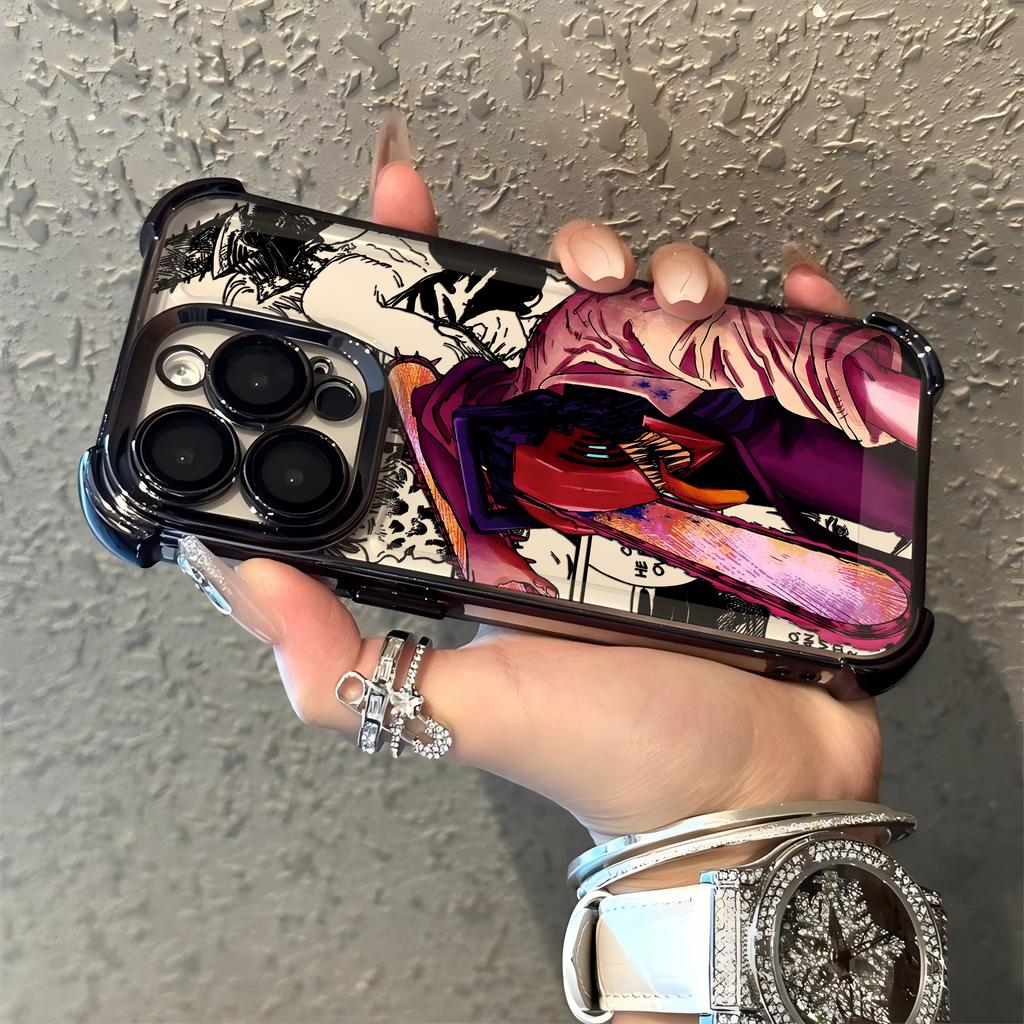 Anime Chainsaws Makimas Powers Plating Phone Case For Samsung S26 S25 S24 S23 S22 S21 S20 FE Note20 Edge Plus Ultra 4G 5G Anti
