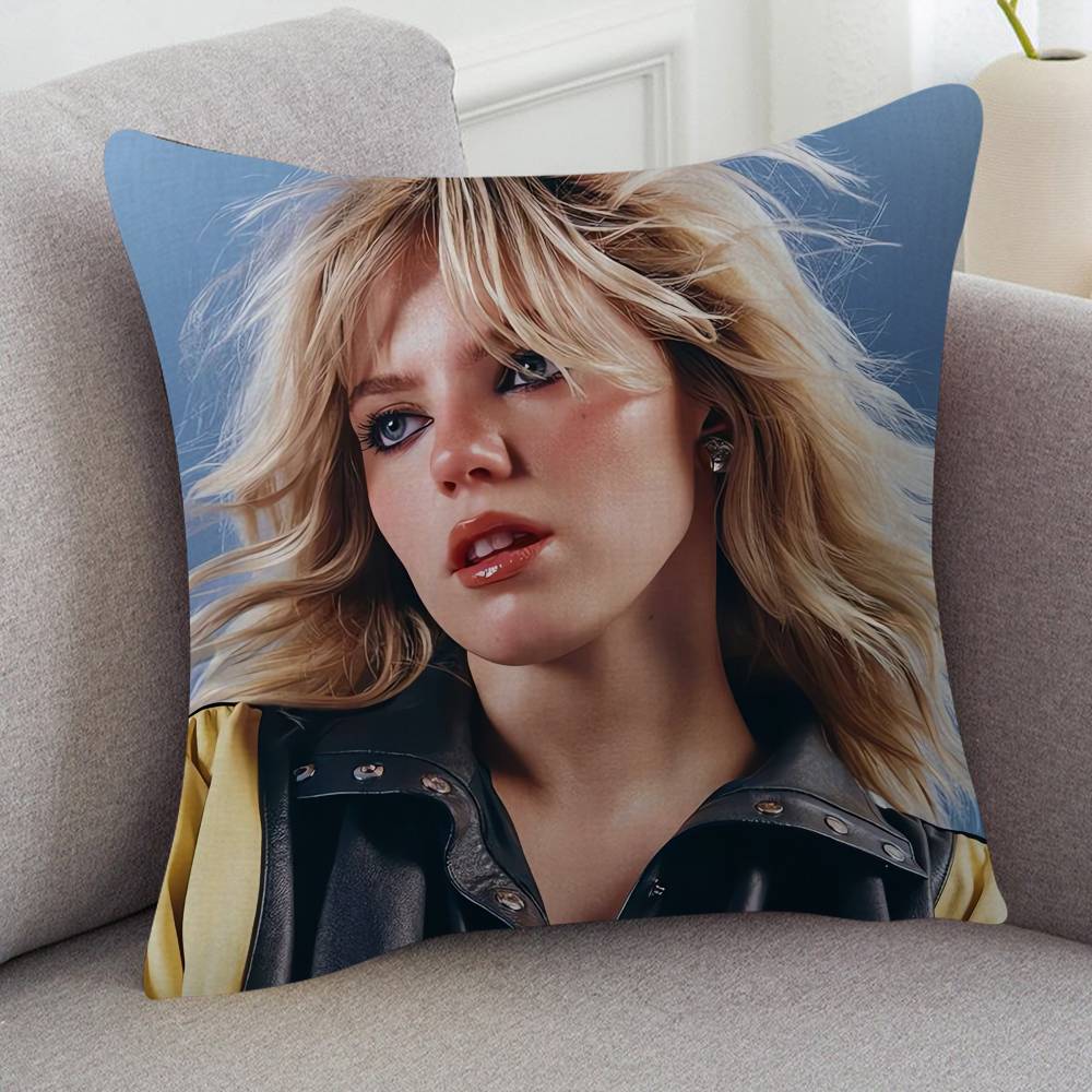 Singer Renee Rapp Cute Cartoon Twodimensional Pillowcase Bedroom Sofa Cushion Cover Nap Pillow Cover