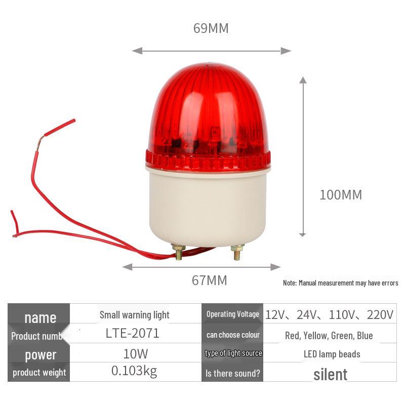LTE-2071J LED Silent Alarm Flashing Light 12V/24V/220V