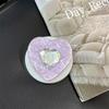 Ice Silk Love Rhinestone Color Mobile Phone Airbag Bracket Magnetic Attraction Suitable For Magsafe Creative Design Women'S Ring