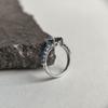 Серебряное кольцо с натуральным топазом Лондон Блю 1.39ct, топазом, вес изделия 2,56 гр (2195917)