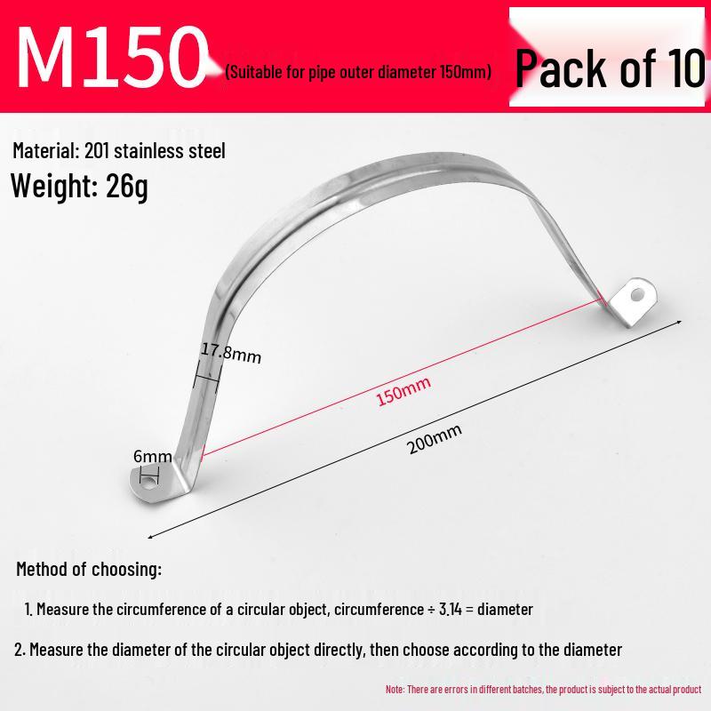 Stainless Steel U-Bolt Pipe & Hose Saddle Clamp