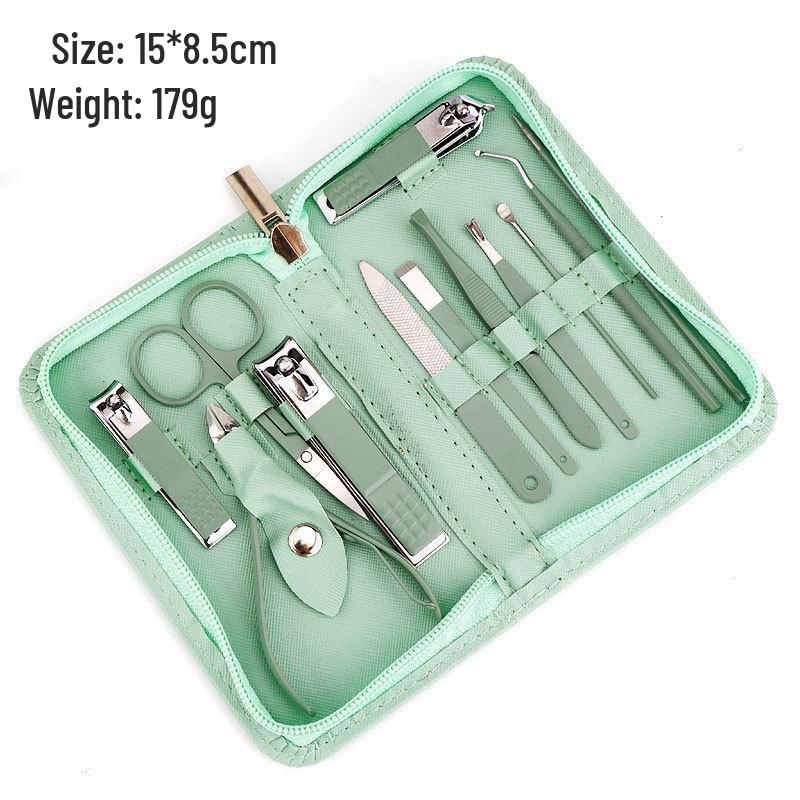 Matcha Green Nail Clippers Set - Complete Pedicure and Nail Art Tools