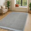 Tapis en jute artisanal à franges beige naturel 160x230