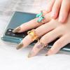 Shiny Women Simple Style Acrylic Candy Color Gift For Women Butterfly Finger Ring Jewelry Open Ring