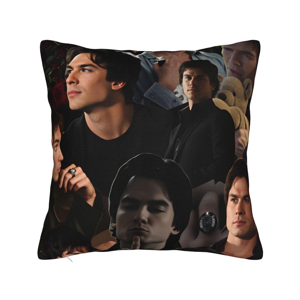 Damon Salvatore The Vampire Diaries Federa Cuscino Morbida Copricuscino Per Sedia Divano Decorazione Casa Federe alla Moda