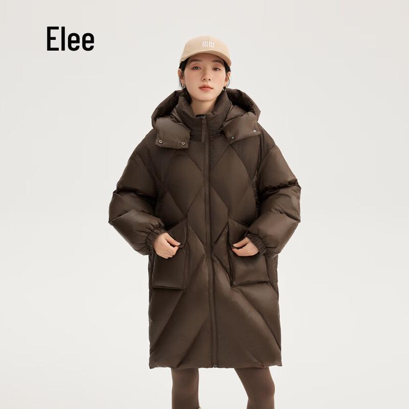 Ailaiyi Women's Long Puffy Down Jacket with Detachable Hood