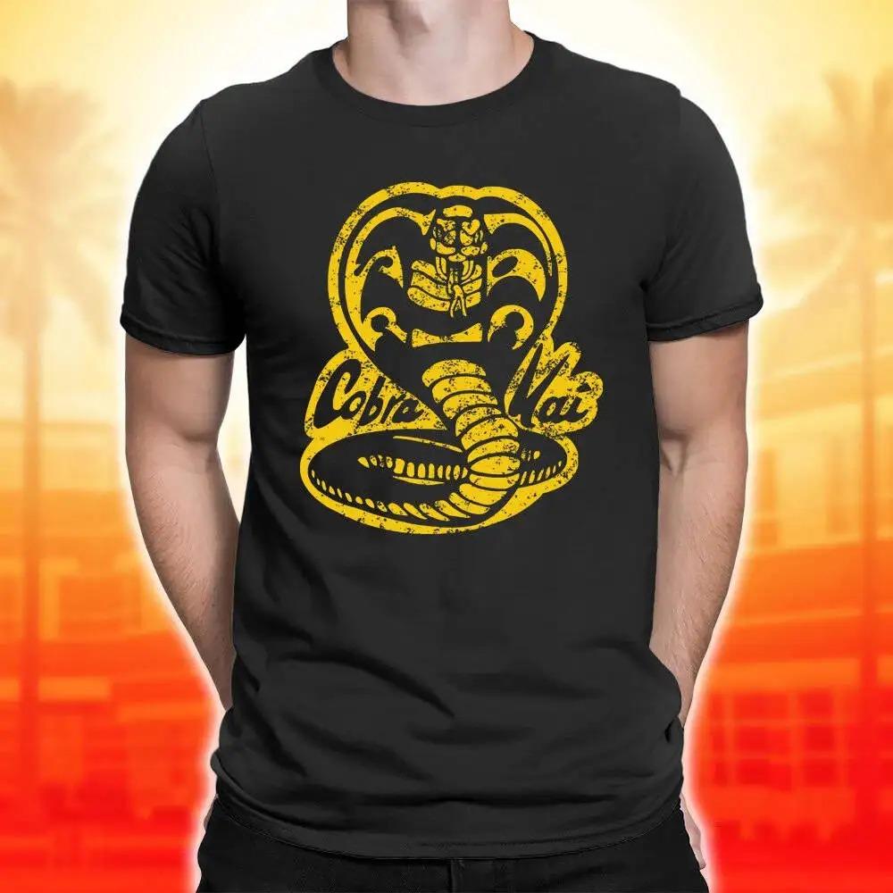Cobra Kai Camisetas Nuevas Camiseta Ropa de Hombre Hombre Ropa de Diseño Nuevo en Tops y Camisetas Y2k Gráfico Algodón