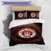 FC St. Set Lenzuola 3 Pezzi Stampato Calcio Pauli, Confortevole Set Copripiumino per Camera da Letto Amico della Pelle