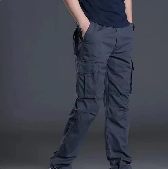 

Solind Бавовняні Чоловічі Штани Карго Прямого Крою з Багатьма Накладними Кишенями Вільні Повсякденні Штани для Активного Відпочинку Чоловічі Робочі Штани для Піших Прогулянок XS сірий