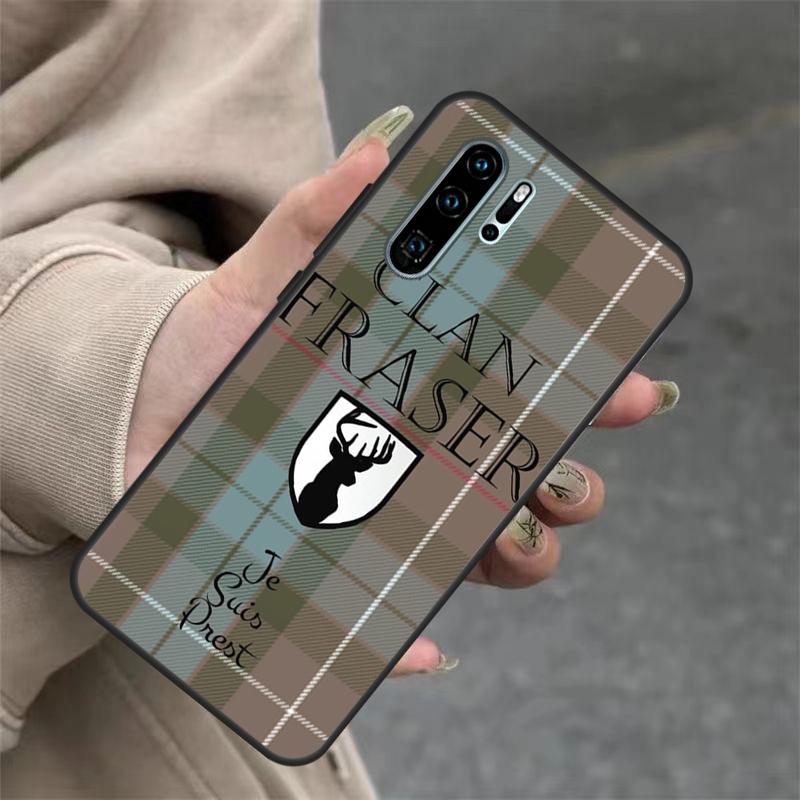 Outlander Fraser Tartan Case For Huawei Nova 10 SE 9 11 11i 8i 3i 5T Y60 Y70 Y90 Y61 Y91 P20 P30 Pro P40 Lite Cover