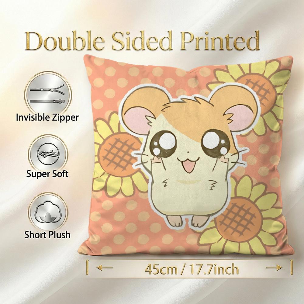 Kids Hamtaro Cushion Cover Cushion Cover Set 4Pcs 50X50 45X45 40X40 Pillowcase Decorative Sofa Home Decor