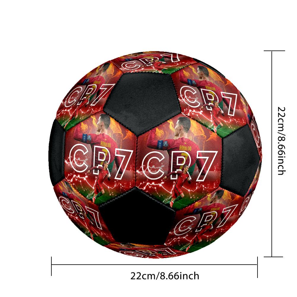 1 PZ Cristiano Ronaldo Titan taglia 5 pallone da calcio Praha Pallone da Calcio Indoor Colorato Per Tutte le Età Cucito a Macchina PVC Pronto per la Competizione Resistente Alto Rimbalzo