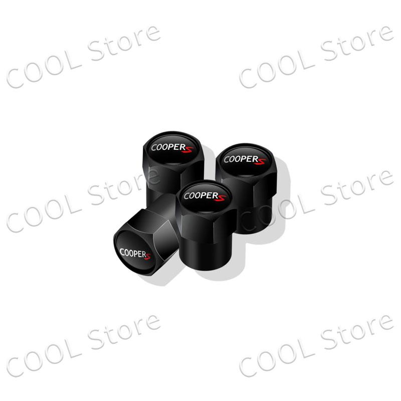 4Pcs Car Styling John Cooper Works Emblem Auto Wheel Tire Air Valve Caps Dust Cover For Mini Cooper S Logo R52 R53 R58 F55 F56K