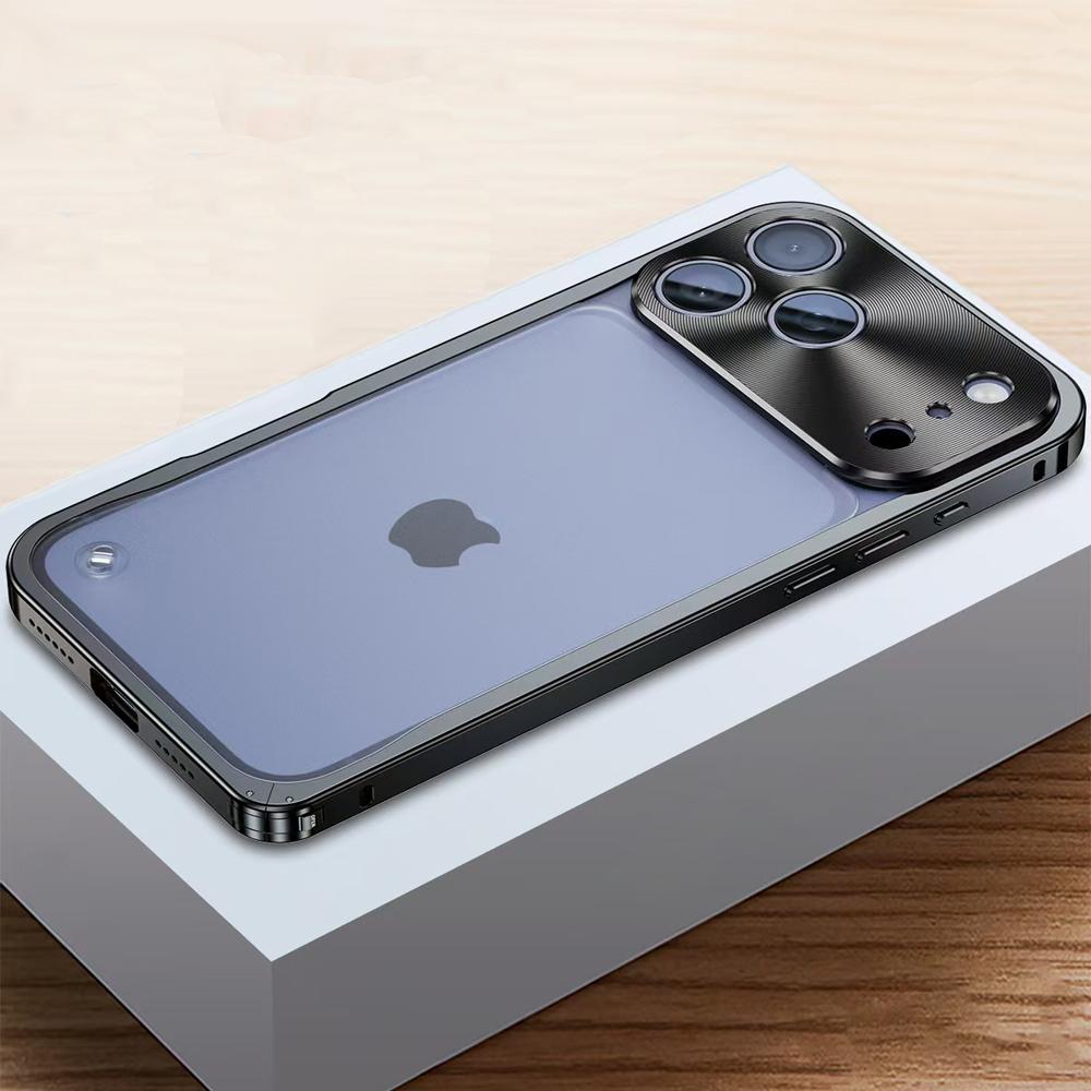 Luxury Aviation Aluminum Alloy Frame Bumper Case For iPhone 17 16 15 14 13 12 Pro Max Metal Lens Protection Shockproof Phone Cover