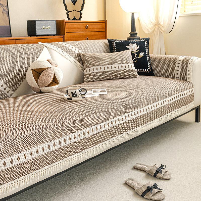 Retro Simple Non Slip Sofa Towel Cat Scratch Resistant Furniture Protector Universal Durable Mat