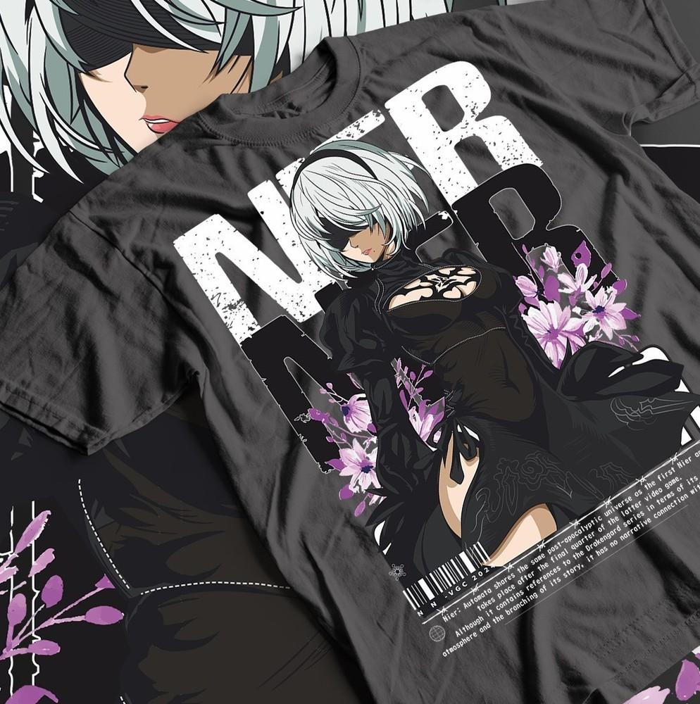 Nier Automata T-Shirt YoRHa 2A Anime Waifu Girl,Cyber Punk T-shirt All Size