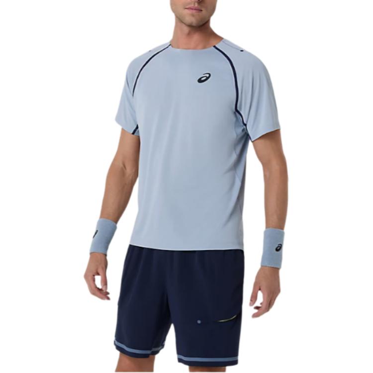 Asics Logo Raglan Crew Neck Short Sleeve T-Shirt Men tops 2041A392-400