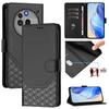 For Nothing Phone (3a) Pro Case Imprinted Honeycomb RFID Blocking Leather Phone Cover with Strap