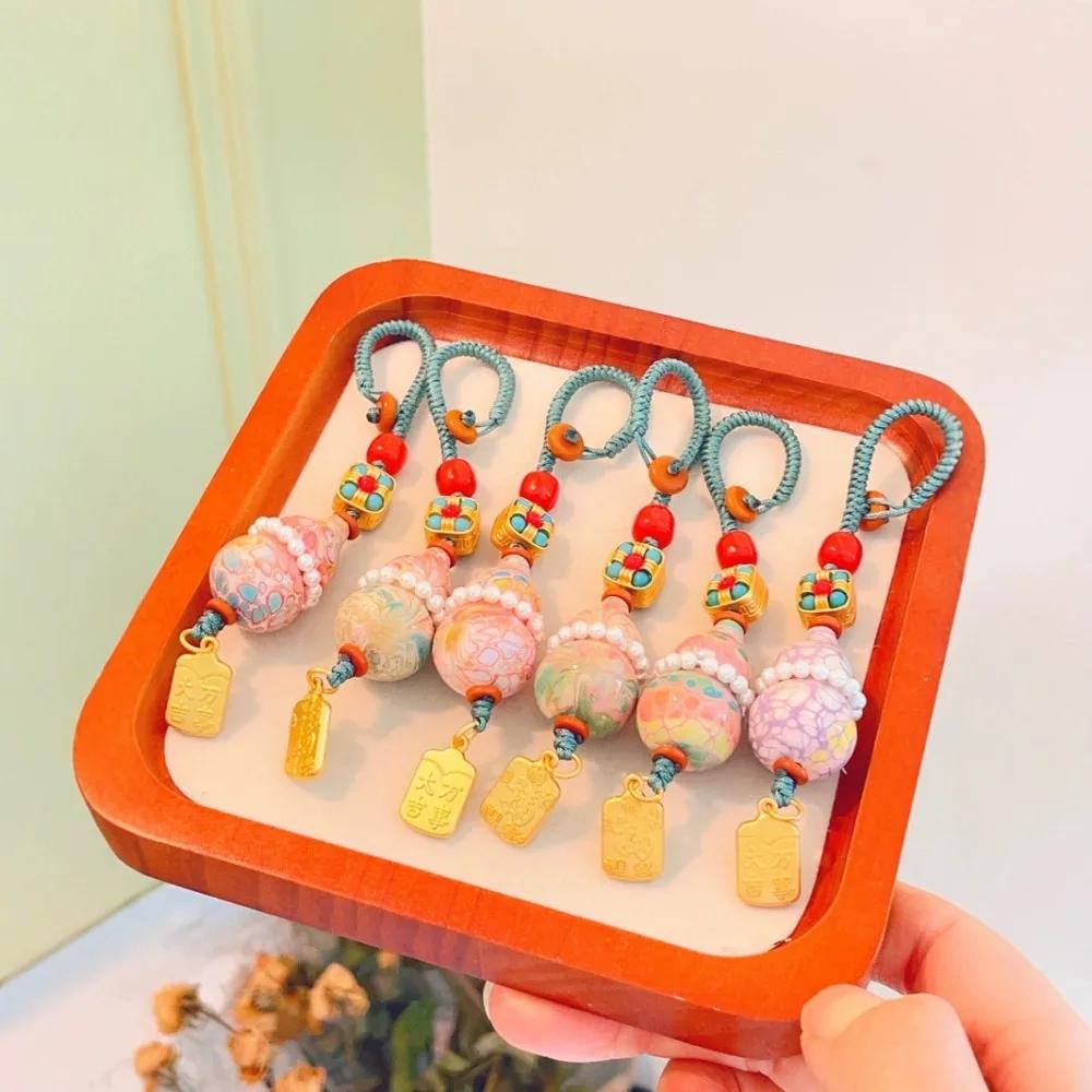 Temple Same Style Intangible Heritage Lacquer Fortune Cat Pendant Lucky Cat Bag Key Phone Decorative Charm Cute Stylish