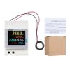 D522065 6in1 Digital Single Phase Energy Meter Tester Din Rail AC Monitor Voltage Current Power