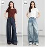 Xin Ge Burgundy Slimming Short-Sleeve High-Waist Women's T-shirt