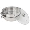 Stainless Steel Cookware 28cm 2-Layer Steamer Pot Cooker Double Boiler Soup Steaming Pot
