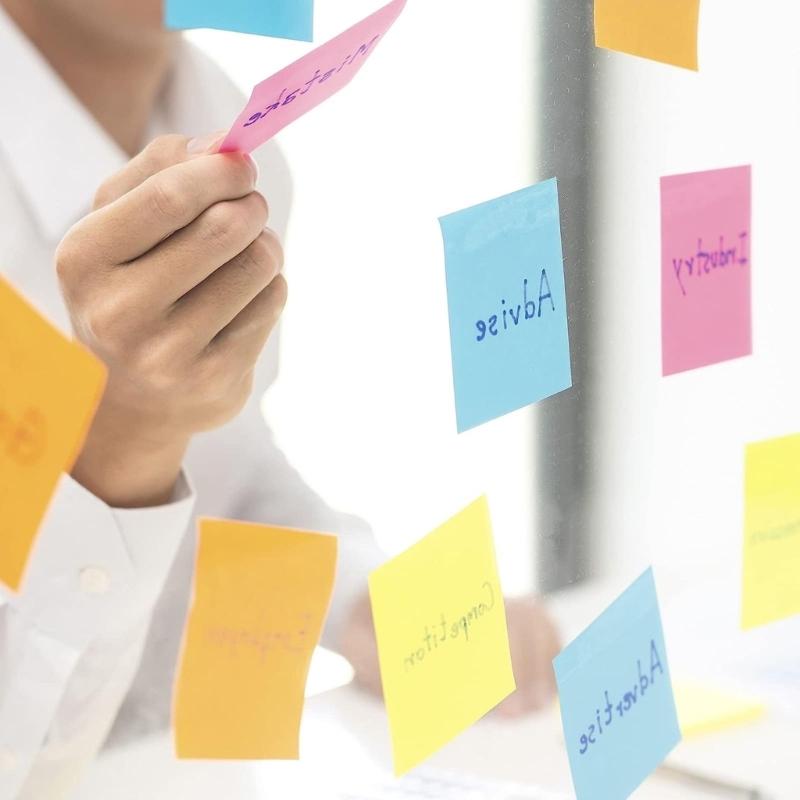 8 Pcs Stickier Note Adhesive Stickier Pad Simple Stickier Notes Aesthetic Memo Pad Colorful Notepads for Office Workers