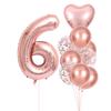 10-piece 32-inch Rose Gold Number Balloon Party Decoration Balloon Set AVE