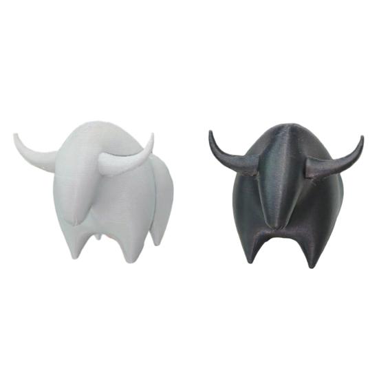 3D Printed Bull Figurine, Mini Bull Animal Statue, Collectible Desktop Ornament for Shelf, Home, Office, Desk Decor