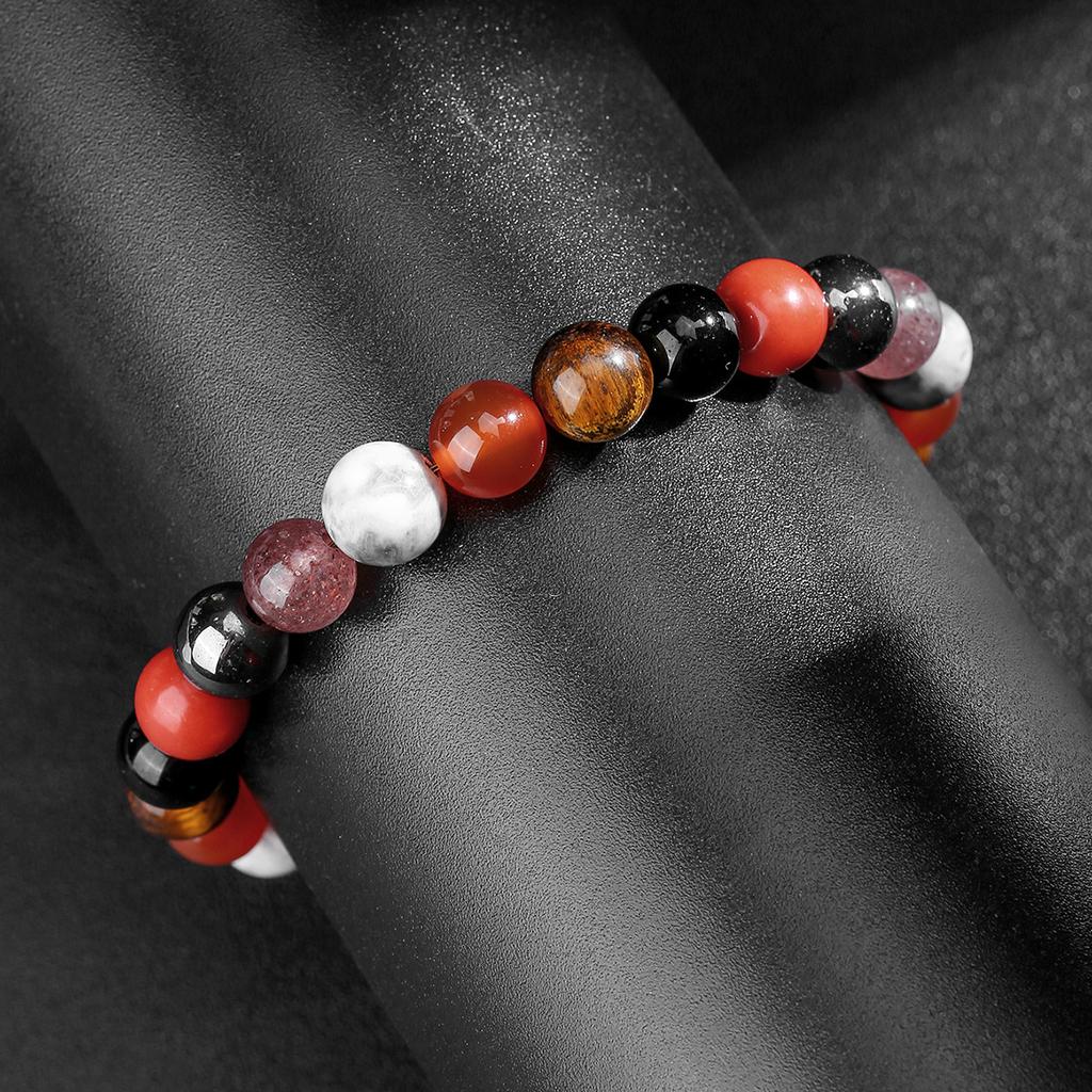 Crystal Bracelets, Natural Stones, Strawberry Crystals, Red Agate Beads, Bracelets, Accessories